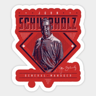 John Schuerholz Atlanta Diamond Name Sticker